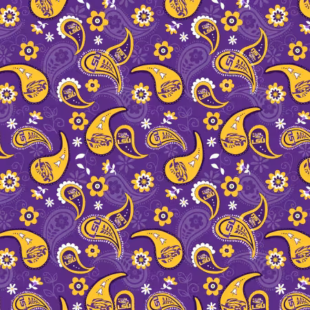 Louisiana State Paisley Cotton