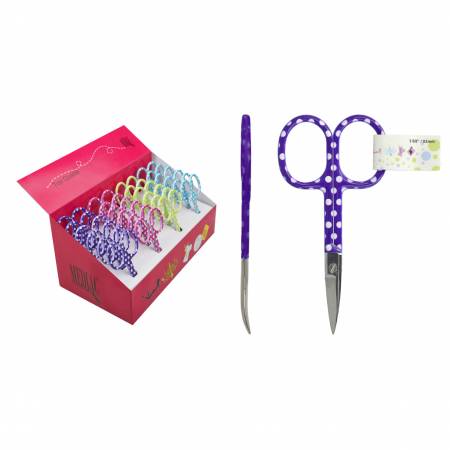 Curved Tip Bright Dots Scissor Assortment 24pc