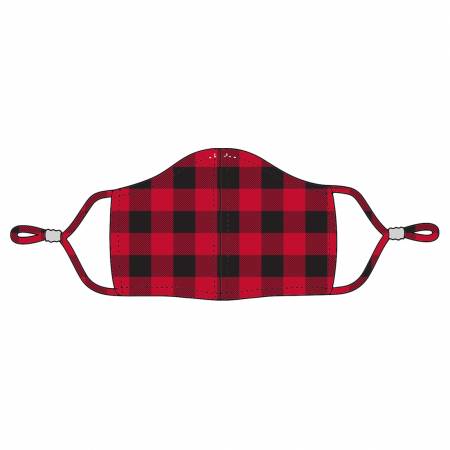Red Buffalo Check Adjustable Mask