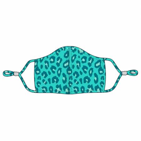 Teal Leopard Adjustable Mask