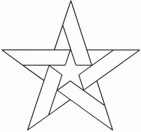 Quilt Stencil Five Pointed Star 5in