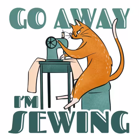 Go Away I'm Sewing 4pk