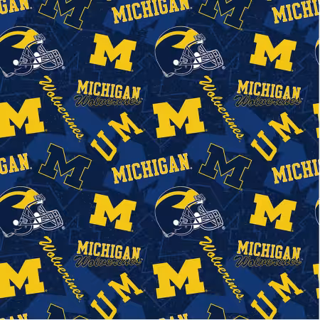 NCAA Michighan Tone on Tone Cotton