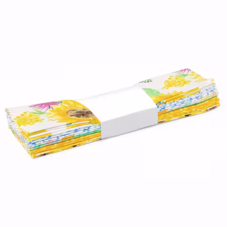 20Pc Sunflower Day 10in Squares Fabric Palette