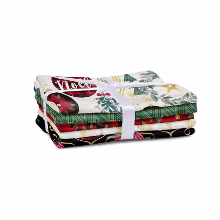 Mistletoe And Metallic 5Pc Fat Quarter Bundle