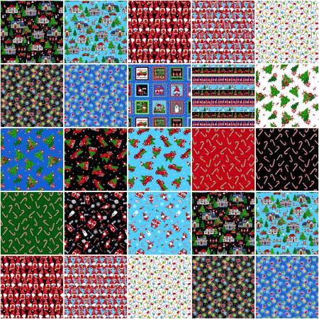 10in Squares Merry Gnomeville, 42pcs/bundle