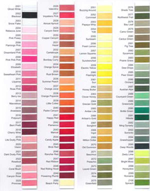 Magnifico Color Card 200 Colors