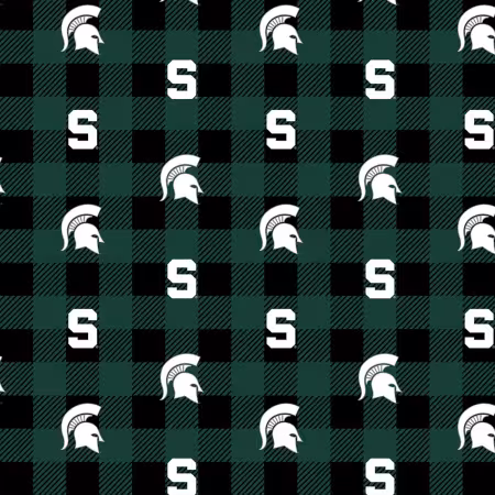NCAA Michigan State Buffalo Plaid Fleece