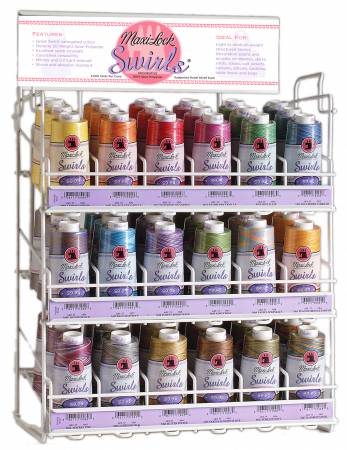 Maxi Lock Poly Serger Swirls 3000yds Thread Asst18 colors 3ea, 54 spools