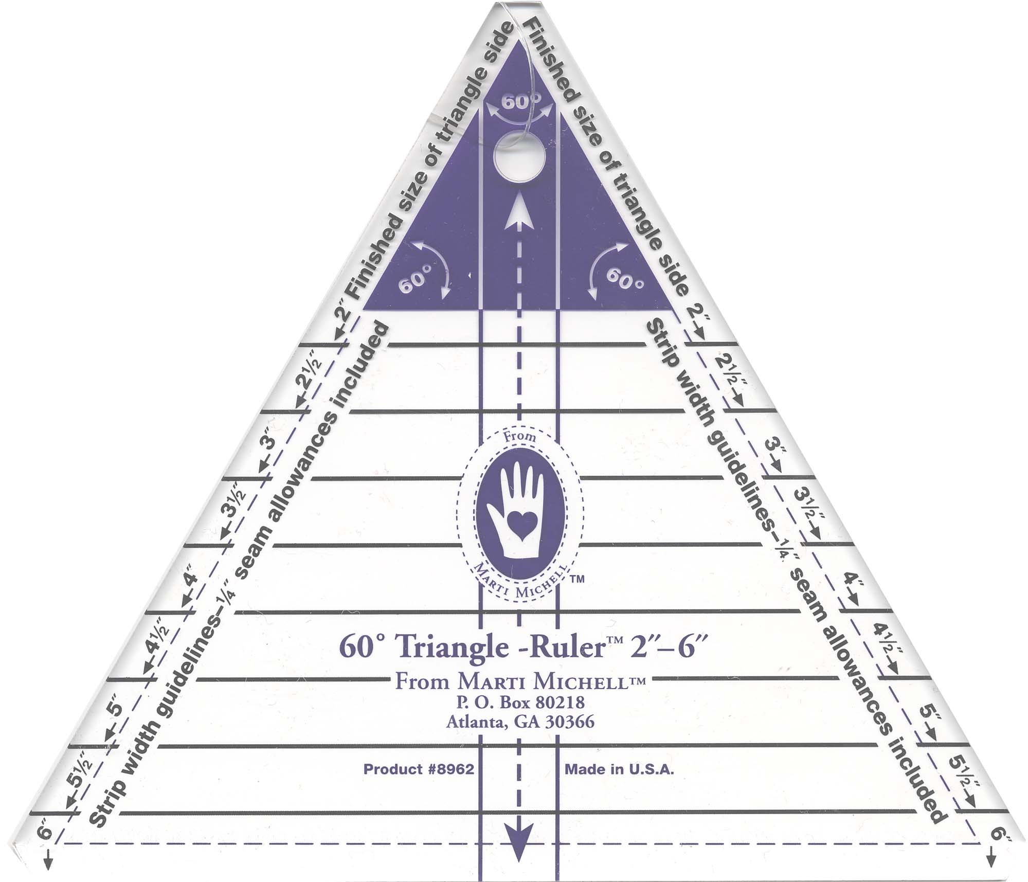 Marti Michell 60 Degree Triangle Ruler 3 to 9