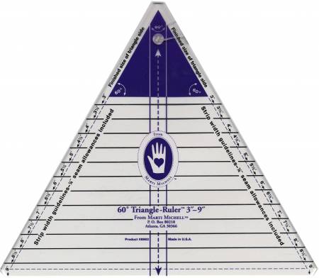 Triangle Ruler Large 60 Degree 3in to 9in