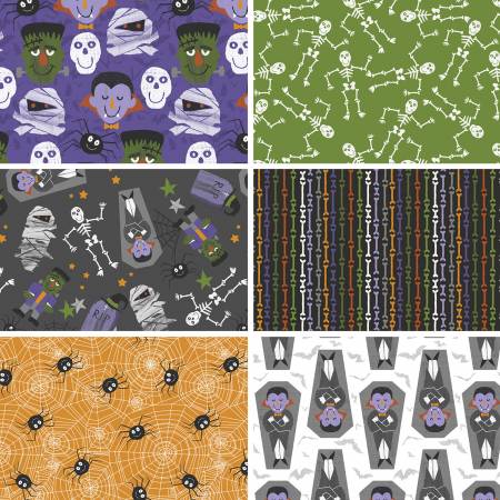 Assortment Monster Squad, 6pcs x 10yds