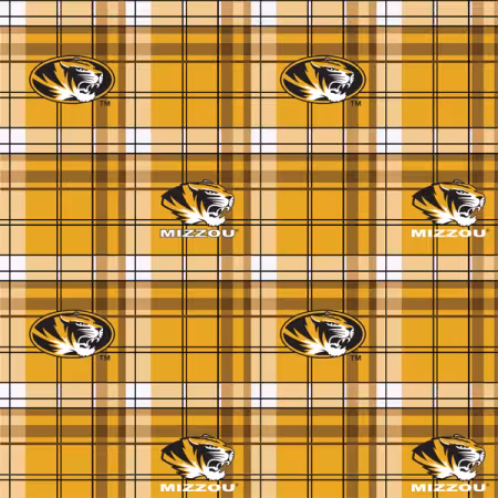Mizzou Plaid All Over Fleece