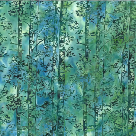 Woodland Batiks Birch Trees Chamomile