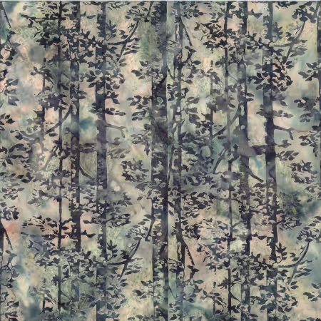 Woodland Batiks Birch Trees River Rock