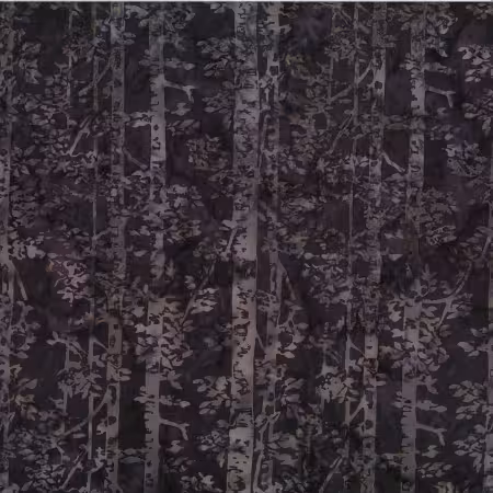 Woodland Batiks Birch Trees Deep Earth