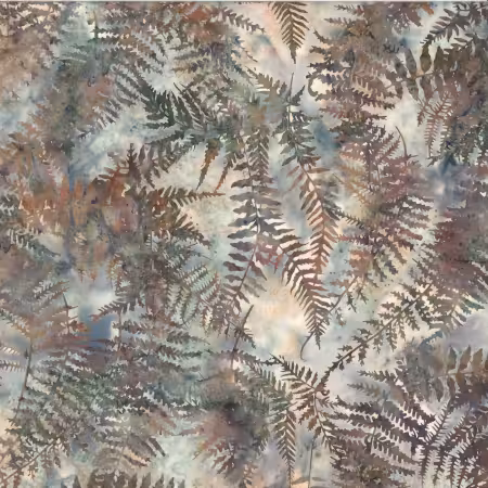 Woodland Batiks Fern Toss Earl Grey