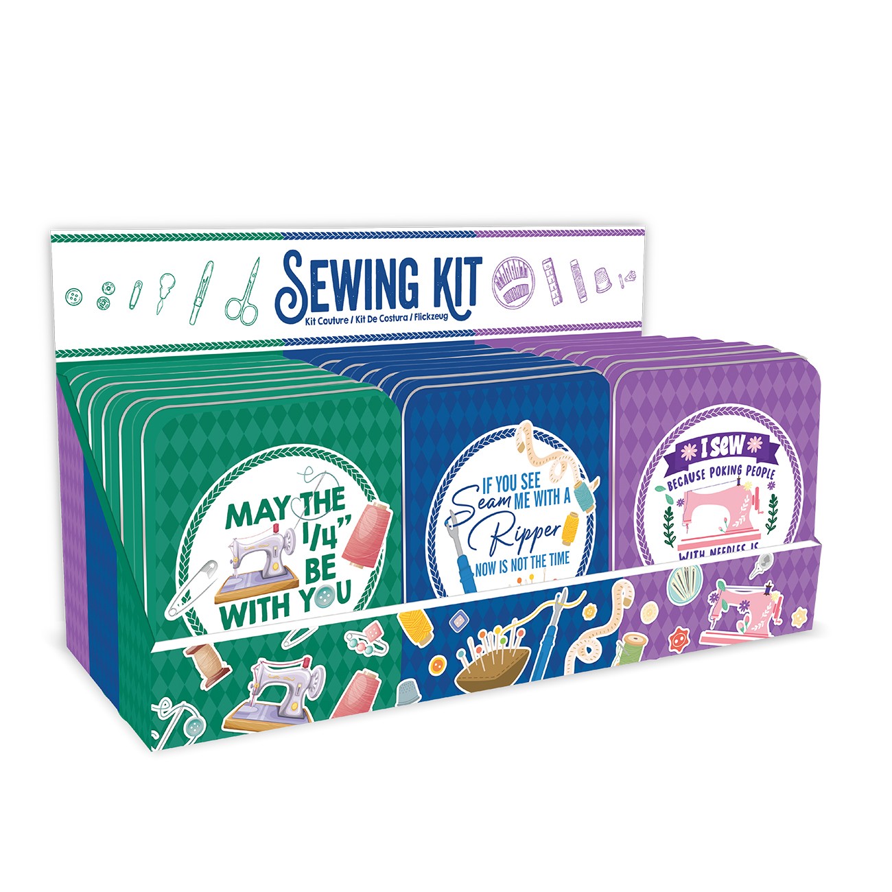Sewing Kit in Tin Box Assortment
