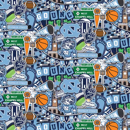 NCAA-No Carolina Doodle Allover cotton
