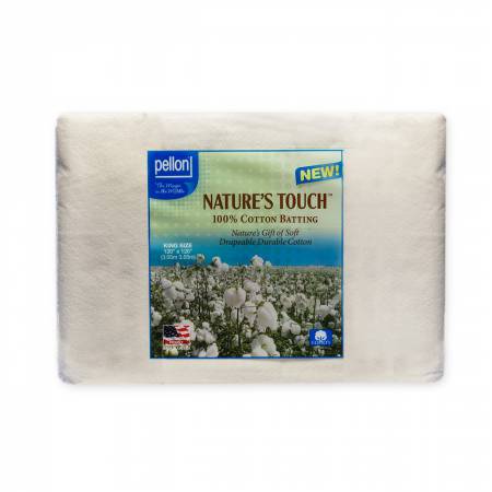 Pellon Natures Touch 100% Natural Cotton Batting  King-Sized 120in x 120in