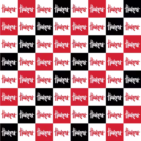 Nebraska Huskers Squares Digitally Printed