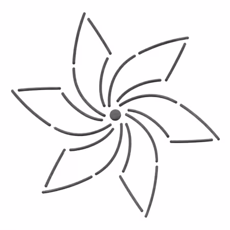 Quilt Stencil Pinwheel 5in