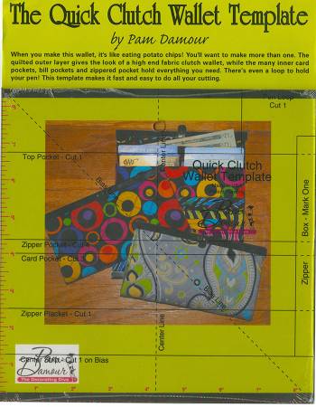 Quick Clutch Wallet Template and Pattern