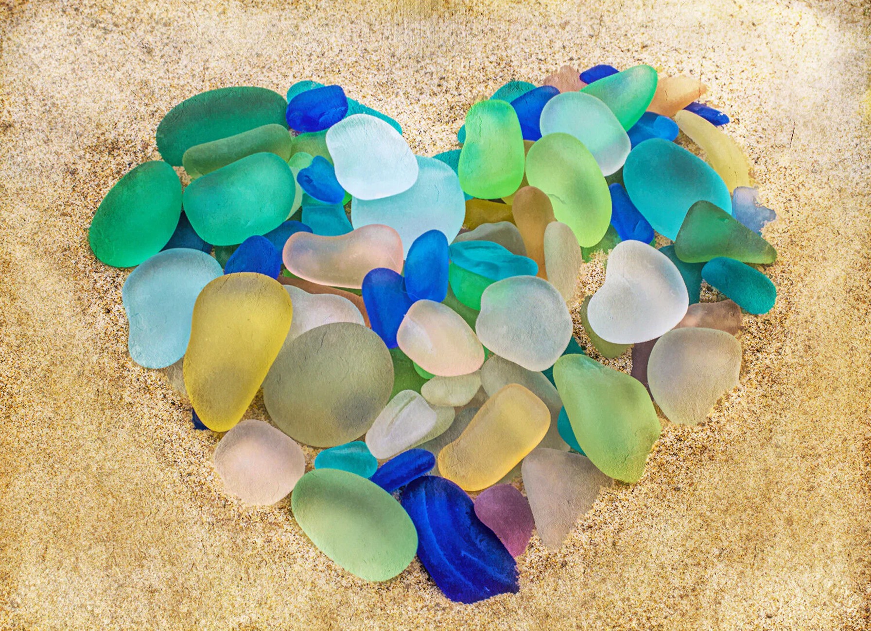 Love Me Some Sea Glass 24x14.5in Panel