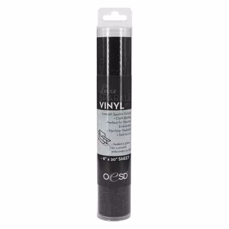 Sparkle Vinyl 8in x 20in Black