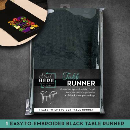 Table Runner 12in x 36in Black