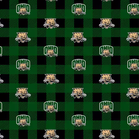 NCAA-Ohio Bobcats Buffalo Plaid Fleece