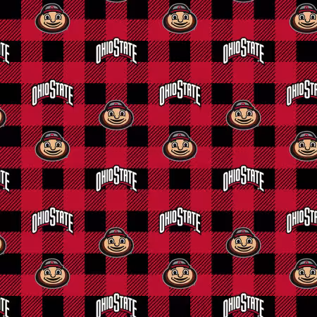 NCAA Ohio State Buffalo Plaid Fleece