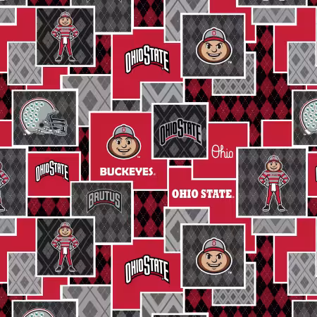 Ohio State Argyle Boxes-Cotton