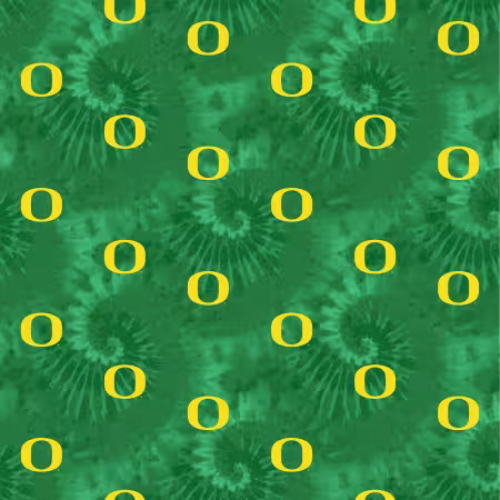 NCAA-Oregon Tye Dye Cotton