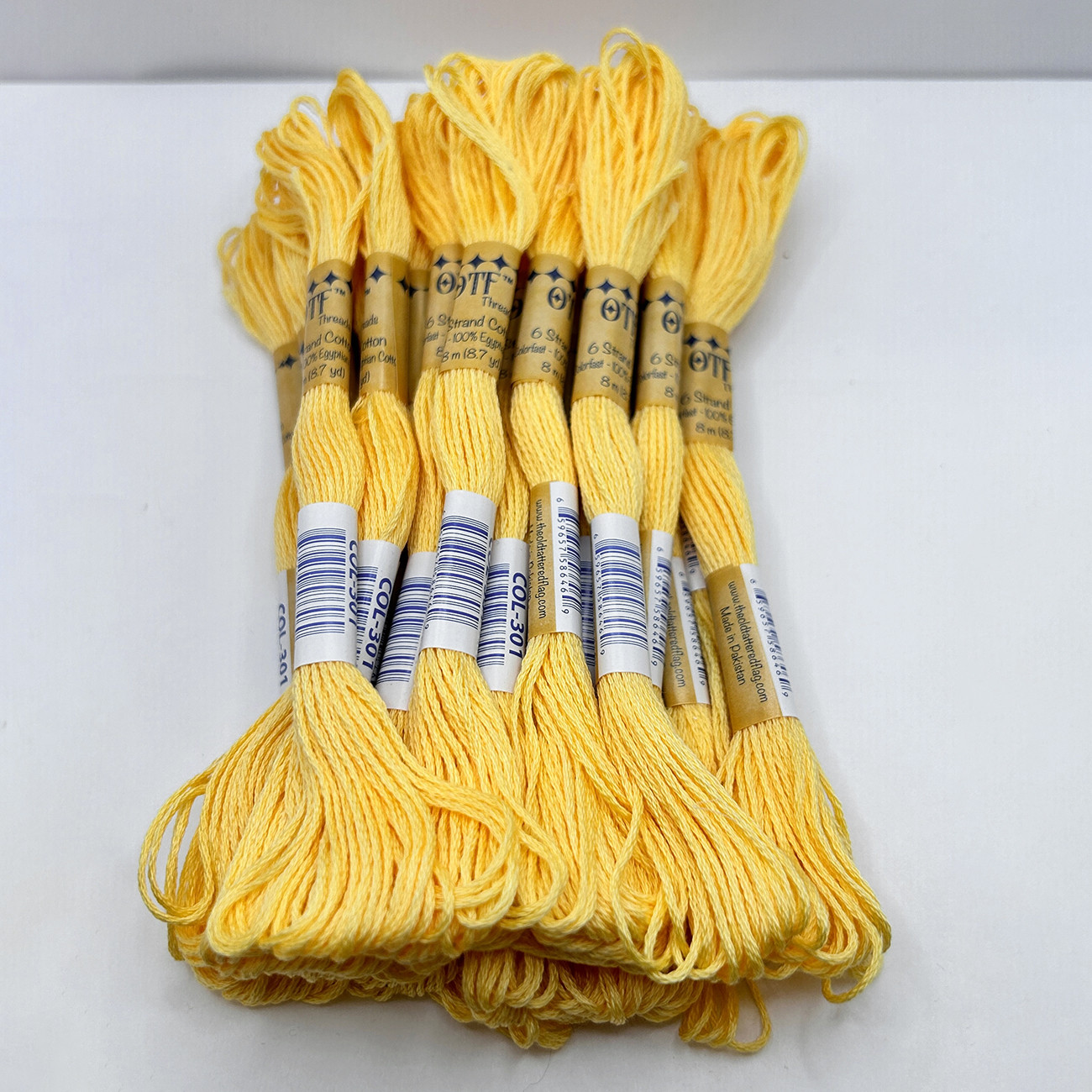 Solid Six Strand Floss 8.7yds Daffodil Yellow