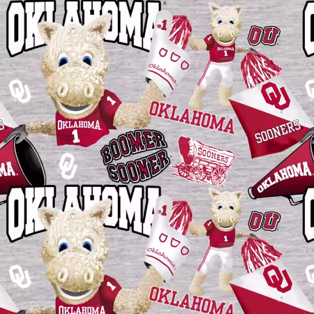 Gray Oklahoma Sooners Digitally Printed