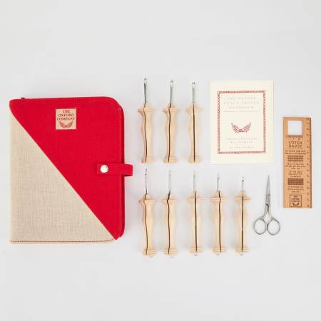 Natural wood Complete Punch Needle Set Set of 8