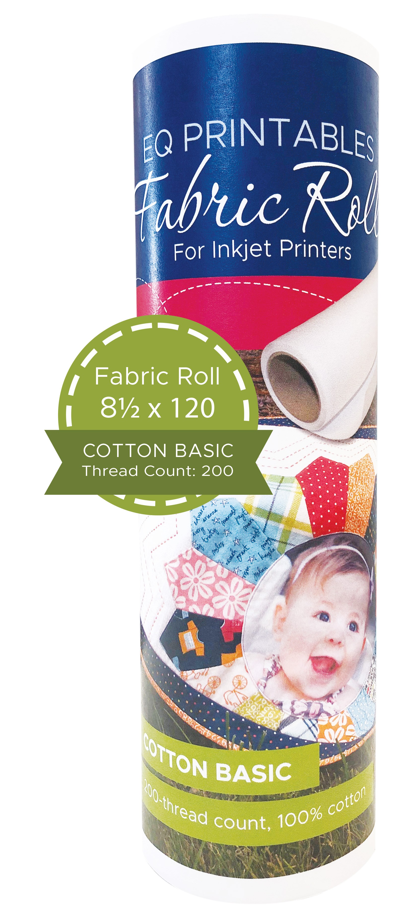 Cotton Printable Fabric Roll 81/2in x 120in