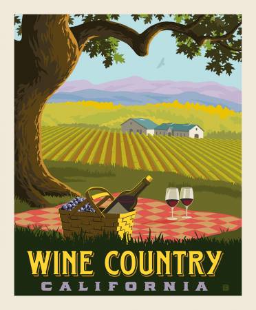 Destinations Panel Wine Country 36in