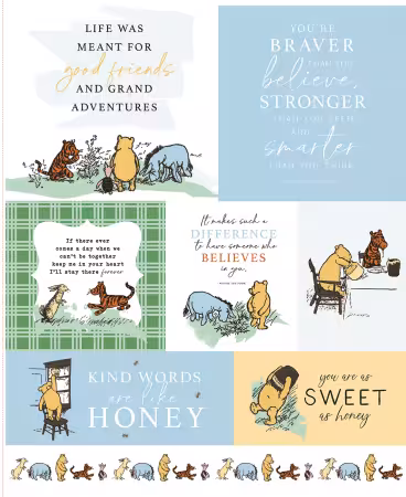 Winnie the Pooh 35 1/2in x 43in Panel
