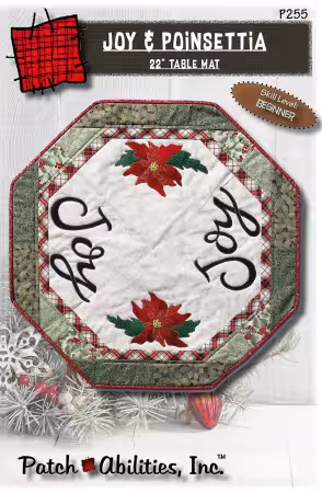 Joy and Poinsettia 22 table mat