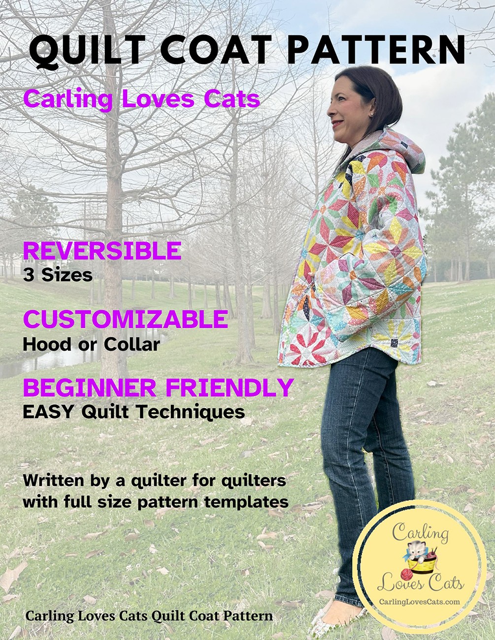 Carling Loves Cats Quilt Coat Pattern