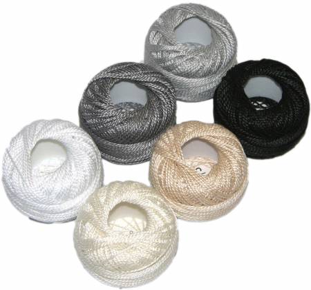 Pearl Cotton Size 12 Thread Sampler Pack Neutral