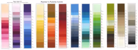 Fabric Sample Card Painter's Palette Solids