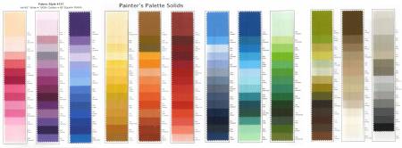 Fabric Sample Card Painter's Palette Solids