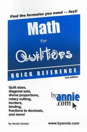 Math for Quilters Quick Reference Booklet