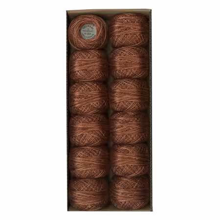 Valdani Variegated Pearl Cotton Ball SZ12 109yd Rust