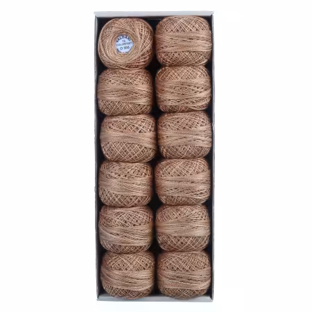 Valdani Variegated Pearl Cotton Ball SZ12 109yd Toffee