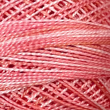 Valdani Variegated Pearl Cotton Ball Sz12 109yd Coral Glow