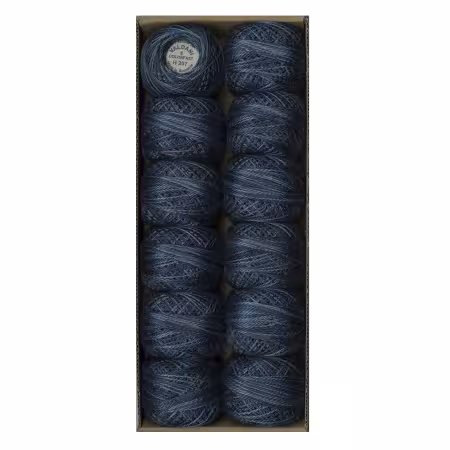 Valdani Variegated Pearl Cotton Ball Size 5 46yd Darkened Blue